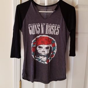 Guns N Roses 3/4 sleeve graphic tee (NWOT)